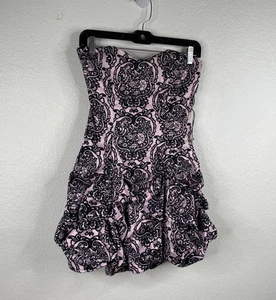 Ruby Rox Whimsigoth Strapless Bubble Dress Pink Size 3 Y2K Formal - Picture 1 of 12