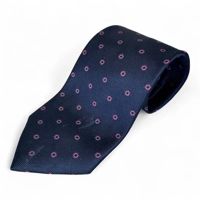Corbata de seda geométrica hexagonal azul marino Brooks Brothers 346 para hombre nueva/defectuosa Foto 1 de 4