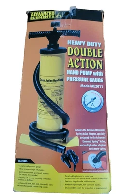 NEW Advanced Elements Double Action Hand  Air Pump With Gauge And Nozzles - Image 1 of 2