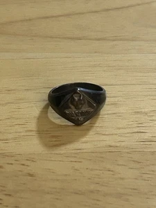 Vintage Sterling Silver Boy Cub Scouts Wolf Ring Size 6 - Picture 1 of 3