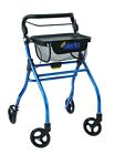Lightweight Indoor Rollator Mobility Walker Trolley with Bag and Tray -3 Colours
