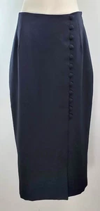 Vintage Joyce Sportswear gefütterter Rock - Größe 12 - schwarz - Knopfdetails - Bild 1 von 14