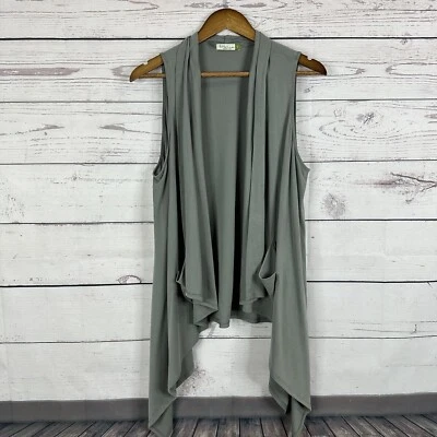 Chalet Cárdigan Suéter Mujer Pequeño Gris Chaleco Sin Mangas Capa Lagenlook Foto 1 de 4