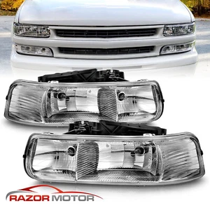Faros cromados Tahoe/Suburban 1999-2002 para Chevy Silverado/2000-2006 - Imagen 1 de 8