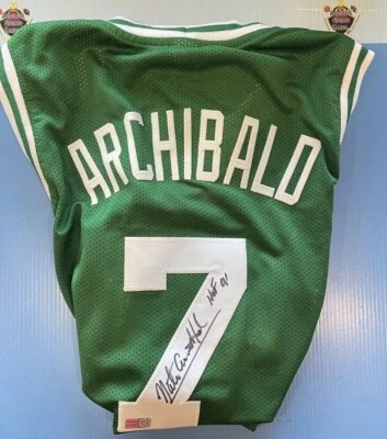 Nate Archibald Autographed XL Jersey Tristar Authentic Boston Celtics - Image 1 of 3