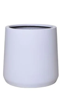Pflanzkübel Blumentopf Blumenkübel rund VEKRA Fiberglas 48x50 cm Weiß Matt - Bild 1 von 7