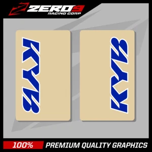 KYB UPPER FORK DECALS MOTOCROSS GRAPHICS MX GRAPHICS CLEAR BLUE - Picture 1 of 1