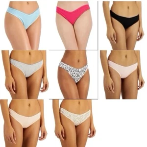 Jenni Women's Ribbed Knit Thong Panty Underwear, Assorted Colors - Picture 1 of 10