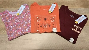 (Set of 3) CAT & JACK Girls Size L (10-12) T-Shirt Long Sleeve - Picture 1 of 2