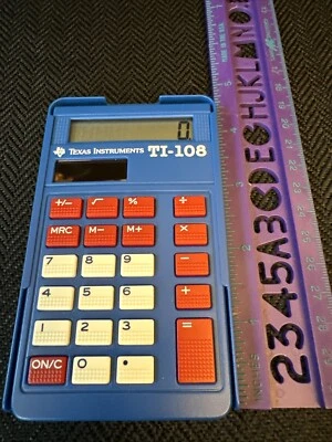Texas Instruments TI-108 Elementary School Calculator Classroom Pocket Solar - Image 1 of 3