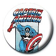 Marvel Comics Retro Capitán América Oficial 25mm Colorido Insignia Pin Pin