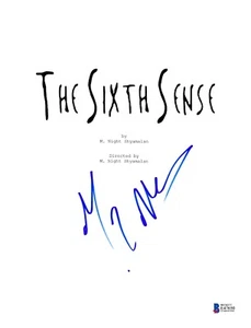 M NIGHT SHYAMALAN SIGNED THE SIXTH SENSE SCRIPT BECKETT BAS AUTOGRAPH AUTO - Picture 1 of 1