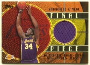 2000-01 Topps Shaquille O'Neal Final Piece NBA Finals Game Jersey
