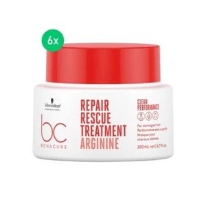 6x Schwarzkopf BC Bonacure Clean Performance Repair Rescue Treatment 200ml - Picture 1 of 1