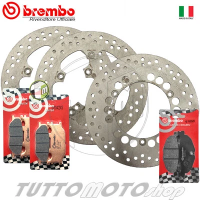 Dischi Freno + Pastiglie YAMAHA YP Majesty 400 - ABS 2008 2009 2010 / Kit Brembo - Immagine 1 di 4