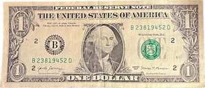 $1 One Dollar Bill 23819452 birthday / anniversary March 8 or August 23, 1945 - Picture 1 of 2