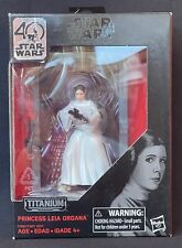 Star Wars Black Series 40th Anniversary Princess Leia Titanium Die Cast  NEW