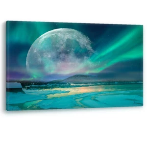 Northern Lights Aurora Borealis Tromso Norway NASA Canvas Wall Art Picture Print - Picture 1 of 5
