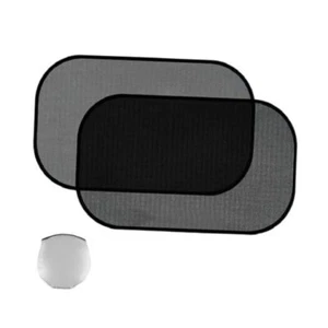 2 PCS Car Window Shades, 21"×14" Mesh Auto Side Window Sun Shade Transparent - Picture 1 of 7