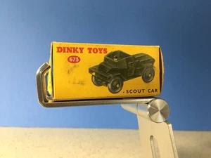 DINKY TOYS 673 Scout Car w/driver Made in England by Meccano, Ltd. (BOX) C-5 - Picture 1 of 6