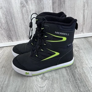 Merrell Snow Bank 3.0 Snow Boot Boys Kids Youth 5 Black Waterproof insulated - Picture 1 of 13