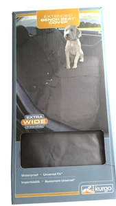 Kurgo Extended Bench Seat Cover Charcoal Extra Wide Waterproof Dog Car Protector - Picture 1 of 4