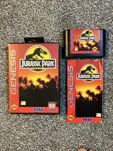 Sega Genesis Jurassic Park Videospiel komplett 1992 - Bild 1 von 16