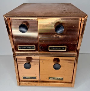 SPECO Products Krestline Kupfer 12" MCM Mid Century Kaffee Tee Mehl Box Vintage - Bild 1 von 13