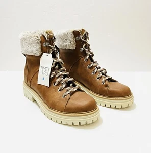 Time And Tru Women's Brown Hiker Boots Size 8 - Picture 1 of 6