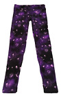 New Halloween Multi Graphics Purple & Black Leggings Women's Size 2xl