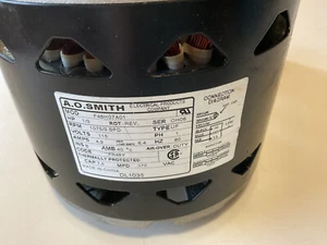 A.O. SMITH F4807A01 1/3 HP 115 VOLT 1075 RPM 3 SPEED BLOWER MOTOR DL1036 - Picture 1 of 4