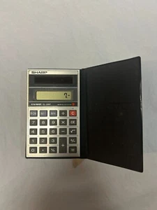 Sharp Elsi Mate EL-326T solarbetriebener Taschenrechner MIT ETUI GETESTET - Bild 1 von 3