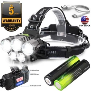 Super-bright 5 X LED Headlamp Headlight Flashlight Head Torch Lamp - Picture 1 of 14