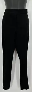 Cache Womens Modern Front Seam Straight Leg Dress Pants Size 4 Black Knit - Picture 1 of 12