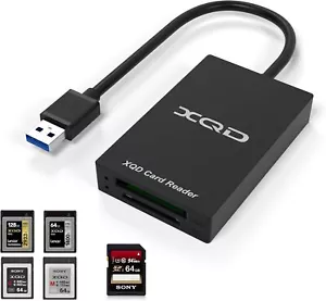 Cateck Lettore di Schede USB 3.0 XQD, Supporta Sony Serie G e M, Lexar 2933x/1400x - Foto 1 di 7