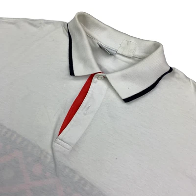 Camisa polo Head de tenis para hombre de colección S/S blanca con ribete azul marino rojo amarillo • Grande Foto 1 de 4