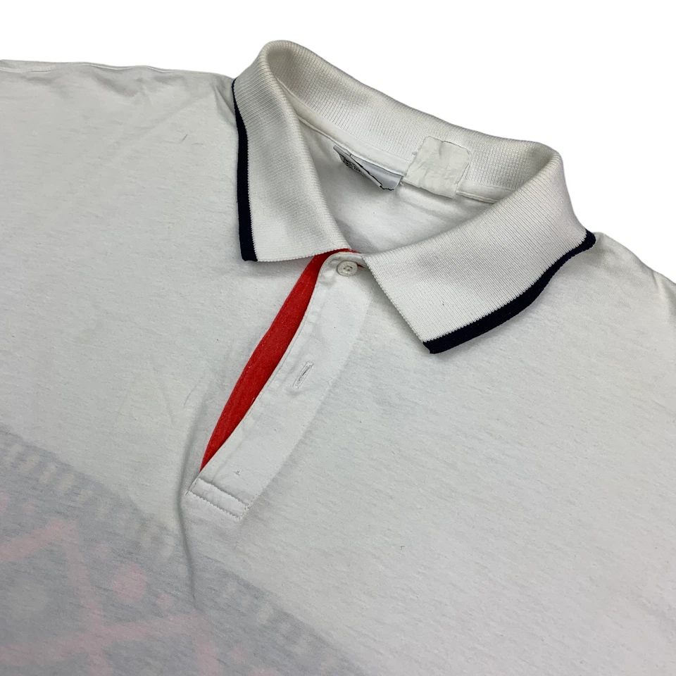 Camisa polo Head de tenis para hombre de colección S/S blanca con ribete azul marino rojo amarillo • Grande Foto 1 de 4