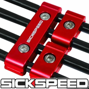 3 Rosso Motore Candela Spina Filo Separatore Morsetto Kit Per 8/9/10MM A - Picture 1 of 1
