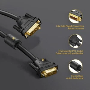 3M HIGH QUALITY DVI-D 24+1 Dual Link Video Cable GOLD PLATED Monitor Video Cord - Bild 1 von 6
