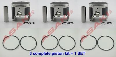 For YAMAHA GP760 (Piston Kit 64X-11635-00/65U-11635+Ring)X3 OVERSIZE 0.25 - Image 1 of 3