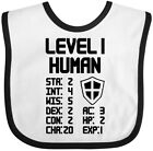 Inktastic Level 1 Human Baby Bib Pop Culture Gamer Video Games Game Funny Clever