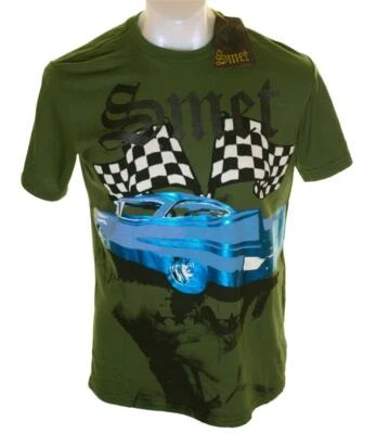 New Authentic Men's Smet Foil Print Cadillac Car T Shirt Christian Audigier — 第 1/3 张图片