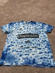 Playstation Herren T-Shirt blau weiß Tie Dye Tee S/S GR XL - Bild 1 von 4