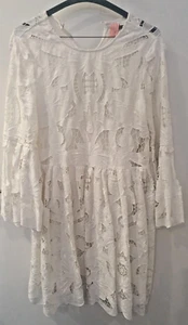 Thurley white broderie anglaise dress size 8 - Picture 1 of 5