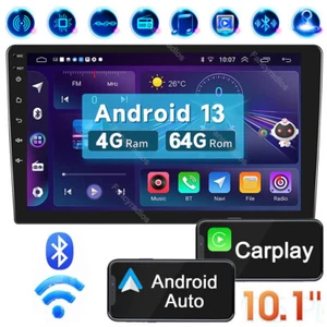 10.1'' Android 13 Car Radio Stereo GPS WIFI Carplay Double 2 Din Touch Player BT - Picture 1 of 12