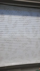 Plissee Ausbrenner Muster verspannt Klemmfix ohne Bohren Faltrollo - Bild 1 von 4