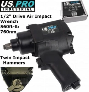 US PRO INDUSTRIAL 1/2" Air Impact Wrench Gun 760nm 560ft/lb Torque NEW 8513 - Picture 1 of 4