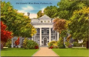 OLD COLONIAL WEST HOME Valdosta, Georgia GA lino postal sin usar - Imagen 1 de 2