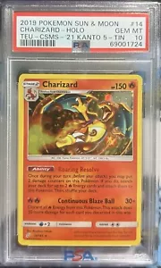 Pokemon Team Up Costco 5 Pack Charizard 14/181 Cosmos Holo PSA 10 - Bild 1 von 1