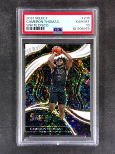 2023-24 Panini Select #206 Cameron Thomas White Disco Prizm /75 SSP PSA 10 Gem - Bild 1 von 2